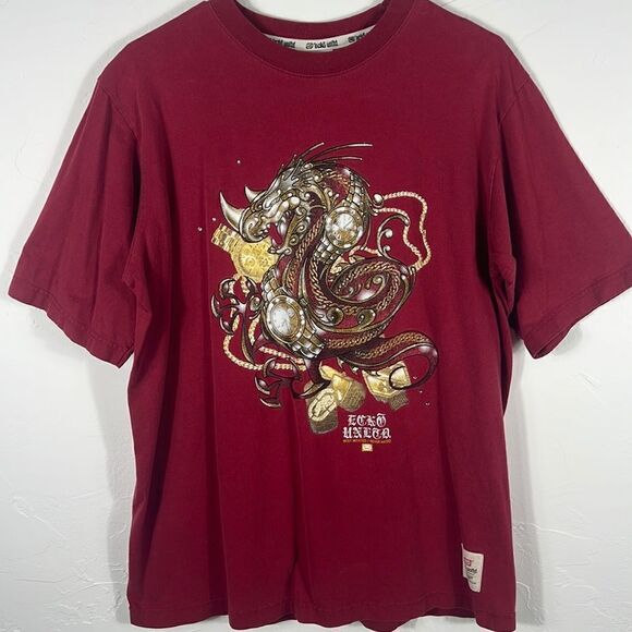 🔥🔥 VINTAGE MARC ECKO UNLIMITED T-SHIRT Men Sz L -  RARE DRAGON Tee - EUC - Picture 1 of 9